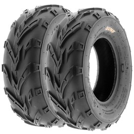 SunF 19x7-8 ATV UTV Off-Road Tires, 19x7x8 Mini Bike Tires 6Ply Tubeless A004, Set of 2