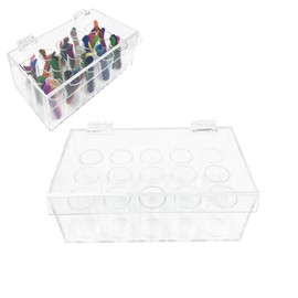 Orthodontic Ligature Ties Storage Box, YOUYA DENTAL 15 Holes Orthodontic Elastomeric O-Rings Braces Rubber Bands Case Ortho Orthodontic Ligature Tie Stick Holder Storage Box Acrylic Clear Organizer
