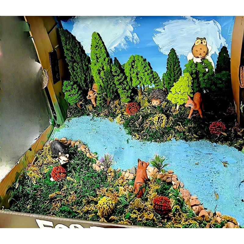 OrgMemory 42pcs Animal Trees, Mini Garden Accessories, Garden Fairy Figurines,