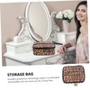 Minkissy Leopard Print Travel Cosmetic Bag Multi-Function Portable Toiletry Case