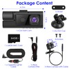 KOCASO 3 Channel Dash Cam Front and Rear 1080P FHD