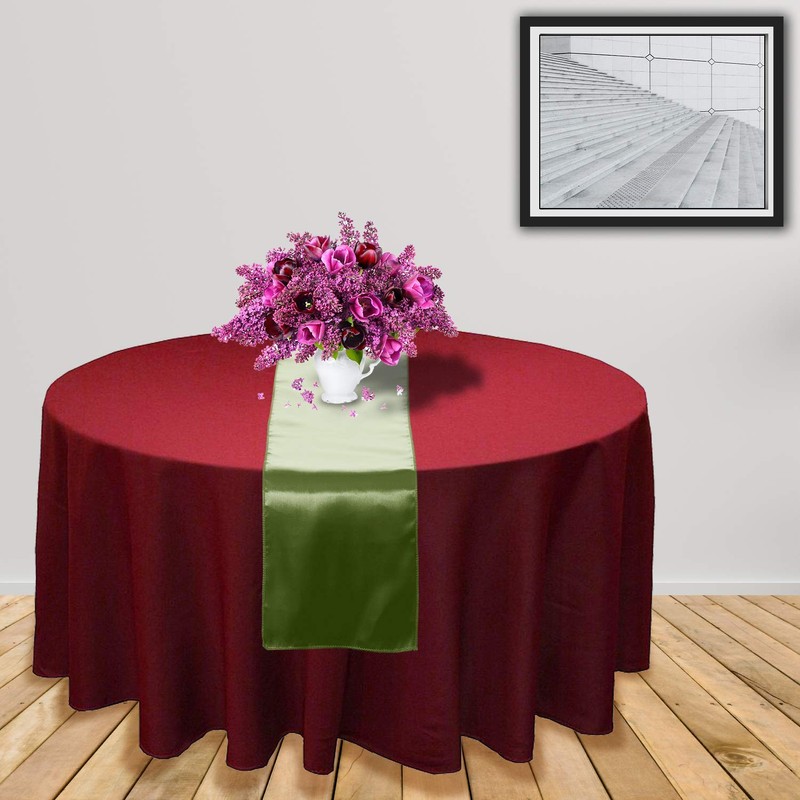 WedDecor Satin Table Runner 11x108 inch Dining Table Wedding Decorations