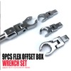 Flex Head Ratchet Wrench Set, 9PCS Quick Change Ratcheting Wrench