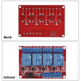 XUGERIP 2 PCS 12V 4 Channel Relay Module with Optocoupler Isolation, Relay Board with High/Low Level Trigger Jumper, 250V/10A AC or 30V/10A DC Load, Fault-Tolerant Design