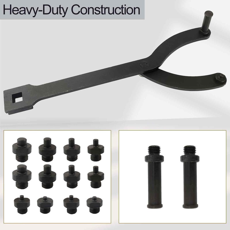 YuYBrightmi 15 Pack Adjustable Cylinder Spanner Wrench Set with Pins