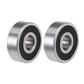 sourcing map 628-2RS Deep Groove Ball Bearing Z2 8 mm x 24 mm x 8 mm Double Shielded Carbon Steel Pack of 2