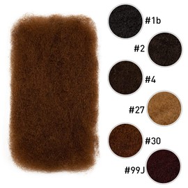 FASHION IDOL Afro Kinkys Bulk Real Hair for Dreadlock Extensions 10 Inches 1 Pack 50 g Natural Black Loc Repair Afro Kinky Braid Real Hair for Locs 1.8 oz