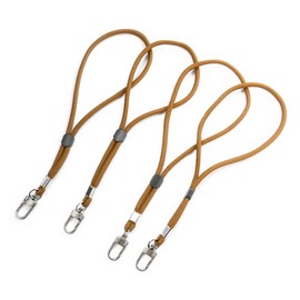 trage.band® Short Adjustable Wrist Strap with Carabiner Hook, Pack of 4, Khaki