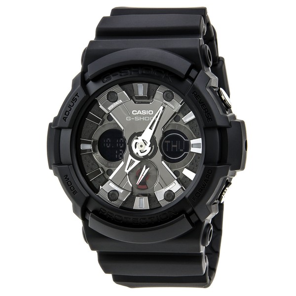 Casio GA201-1A Men's G-Shock Ana-Digi Dial Alarm World Timer Black