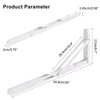 YUMORE White Folding Shelf Brackets, 20 Inch Heavy Duty L