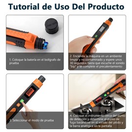 EHRHDKNS Detector de Fugas de Gas Natural con Alarma Sonora y Visual, Mini Alarma de Gas Portátil, Apto para Metano, Propano y Otros Gases Combustibles (Incluye Pilas × 2) Naranja