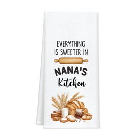 Nana's Kitchen Towels and Dishcloths, Nana Gifts, Nana Gifts from Grandkids, Nana, Best Gifts for Nana, Nana's Drying Cloth Hand Towels Tea Towels for Bathroom Kitchen, 16×24 Inches