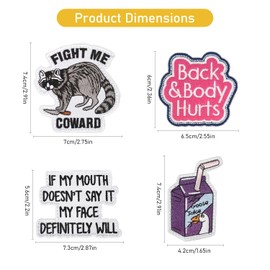 9 Pcs Funny Patches with Hook and Loop,Embroidered Morale Tactical Patches for Backpacks, Bags, Vests, Hats，Clothing.(Style6