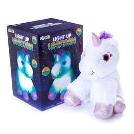 abeec Light Up Unicorn - Unicorn Teddy - Unicorn Night Light - Light Up Toys - Sensory Lights For Babies - Baby Night Light - Glow In The Dark Night Light