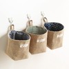 Storage Baskets Small 6 Pieces Cotton Linen Foldable Small Baskets