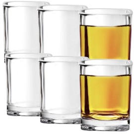 Youngever 6 Pack Plastic Shot Glass Set, Plastic Shot Cups, Clear Shot Glass (2.5 Ounce)