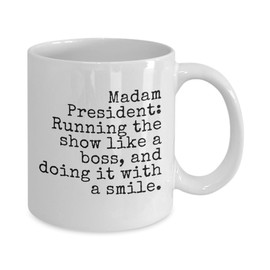 Madame Boss Mug, Gift for Madame President, Vice Pres, Boss, Office Gift