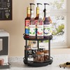 Snughome Lazy Susan Spice Rack, 2 Tier Rotating Spice Rack,