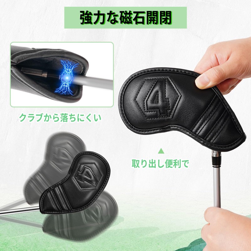 Golf Iron Covers Magnetic Wedge Cover Club Head Cover Set