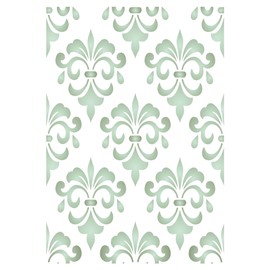 Damask Stencil 4.5" x 6.5" - Stencil Company Original Flower Stencil Mask used to add texture, design and accents to mixed media backgrounds.