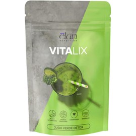 Elan Nutrition Vitalix - Jugo Verde Detox con Superalimentos (Moringa, Piña, Prebióticos y Antioxidantes) | Para 33 Días | 100% Natural, Vegano, Sin Gluten, USDA Orgánico, 500 g