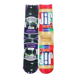 KACOLOR - Calcetines de tubo para hombre, Peanut Butter Jelly, 1
