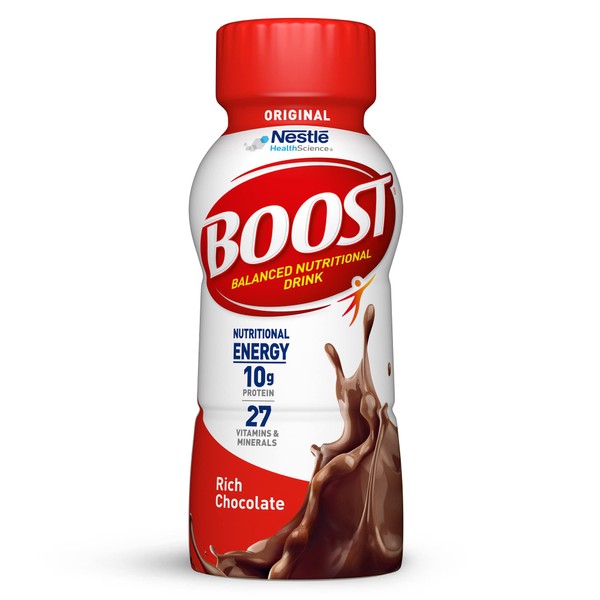 BOOST Original Nutritional Drink, Rich Chocolate, 8 Fl Oz (Pack of 6) (Packaging May Vary)
