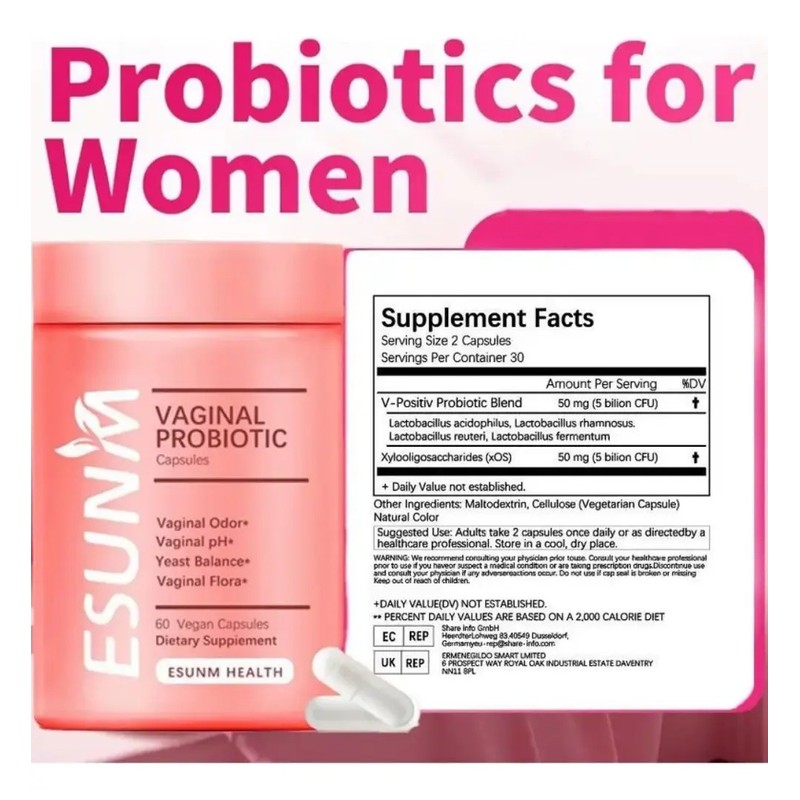 Suplemento Probióticos En Cápsula Caja Con 60piezas Vitamina