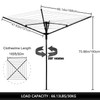 Outdoor Umbrella Clothesline, 165 Feet Heavy Duty Rotary Dryer with