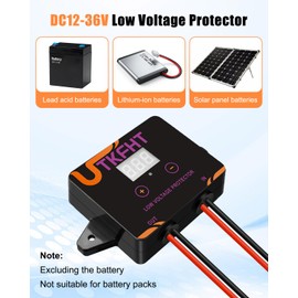 Upgrade DC12-36V Low Voltage Protector, Digital Disconnect Switch, Current Cutoff Module for Lead-Acid, Lithium-Ion Batteries and Power Wheel Adapter