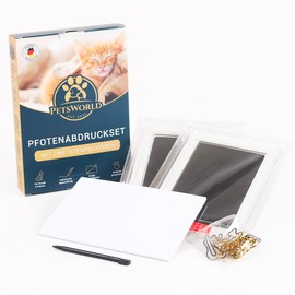 PETSWORLD Paw Print Set | Safe and Clean for Paws, Feet and Hands | Unforgettable Footprints of Pets and Babies | Includes Pen and Paper Cards