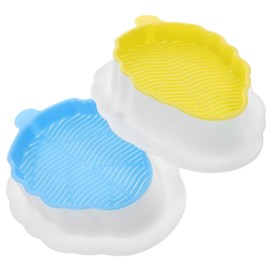 Mipcase 2pcs Cat Grass Planter Boxes Hydroponic Catnip Planting Kit for Gardening Durable Convenient Cat Plant Box with Capacity for Pet Grass Cultivation Blue White Yellow White