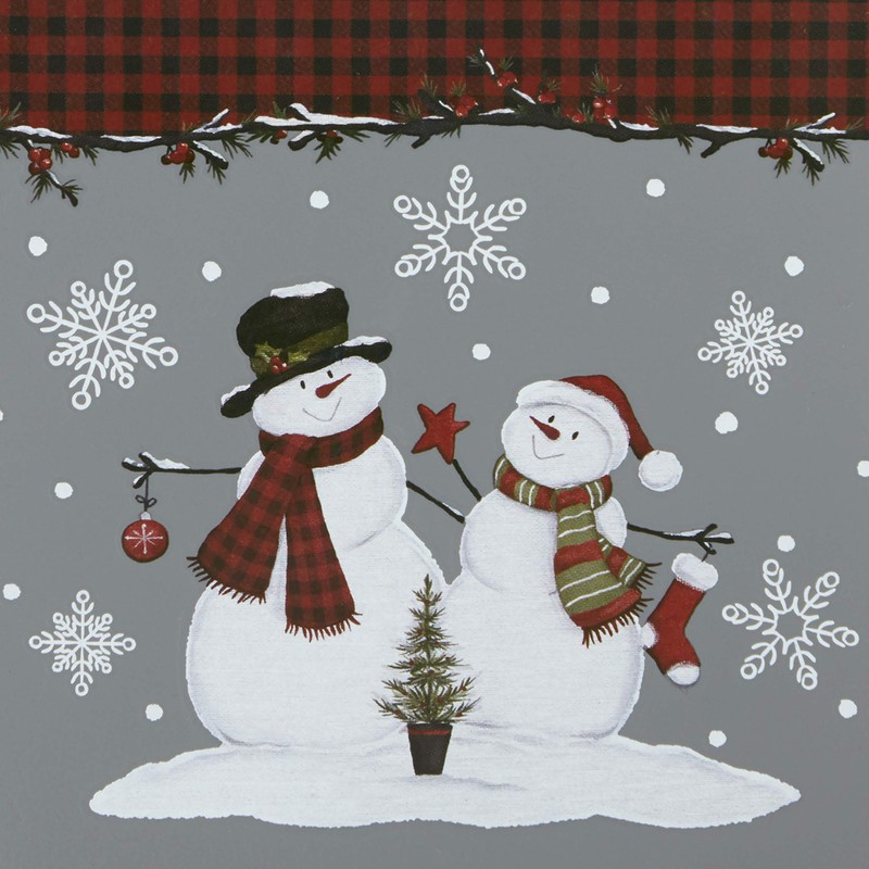 SKL Home Christmas Woodland Winter Snowman Tissue Box Cover for