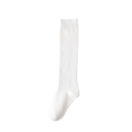 KYULM7 High Socks, 2 Pair Set, Solid Color, Cotton, High School Students, College Students, Work, Spring, Summer, Autumn, Winter, Stylish, Breathable, Soft, Anti-Slip, Durable, white