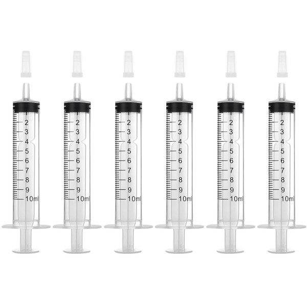 Mooshy Syringe Set, 6 Pieces Disposable Syringes, Syringes 10 ml