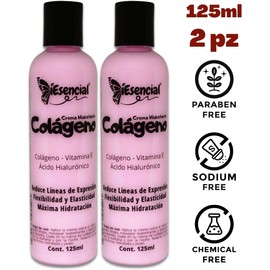 Crema Hidratante Natural de Colágeno con Acido Hialurónico (125ml (2pz))