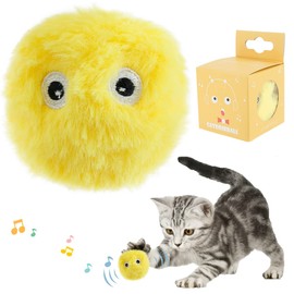 Soft Cat Balls for Indoor Cats Interactive Chirping Balls with 3 Lifelike Animal Chirping Sounds Frog Cricket Bird Kitten Refillable Catnip Toys Cat Kicker Toys for Indoor Cats Exercise