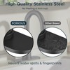 FORIOUS Matte Black Bathroom Faucet with Pull Down Sprayer, Single