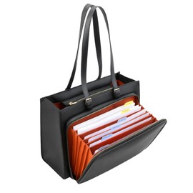 Bulado Teacher Tote Bag with Accordion File Pocket, Large Teacher Work Tote Bag for Women, Waterproof, Fits 15.6" Laptop