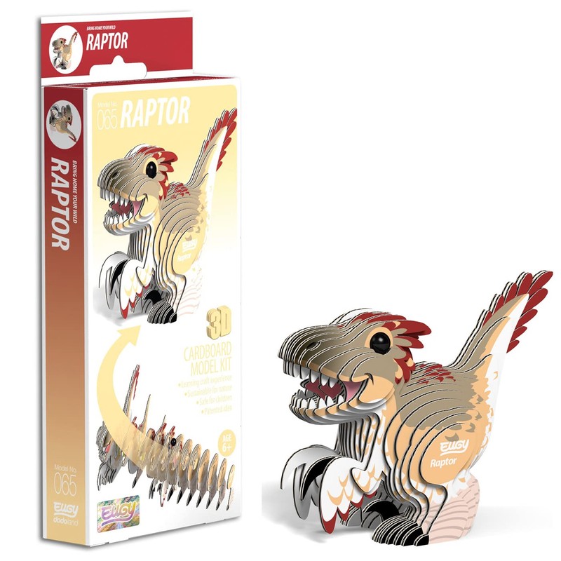 EUGY 3D Raptor Dinosaur Craft Kit