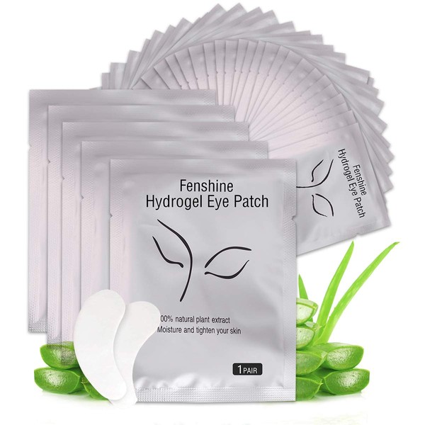 Fenshine 100 Pairs Eyelash Extension Eye Pads Lint Free Hydrogel Eye Patches Professional Under Eye Gel Pads for Lash Extensions Supplies (100 Pairs) …