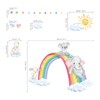 decalmile Wall Sticker Rainbow Clouds Elephant Koala Rabbit Star Wall