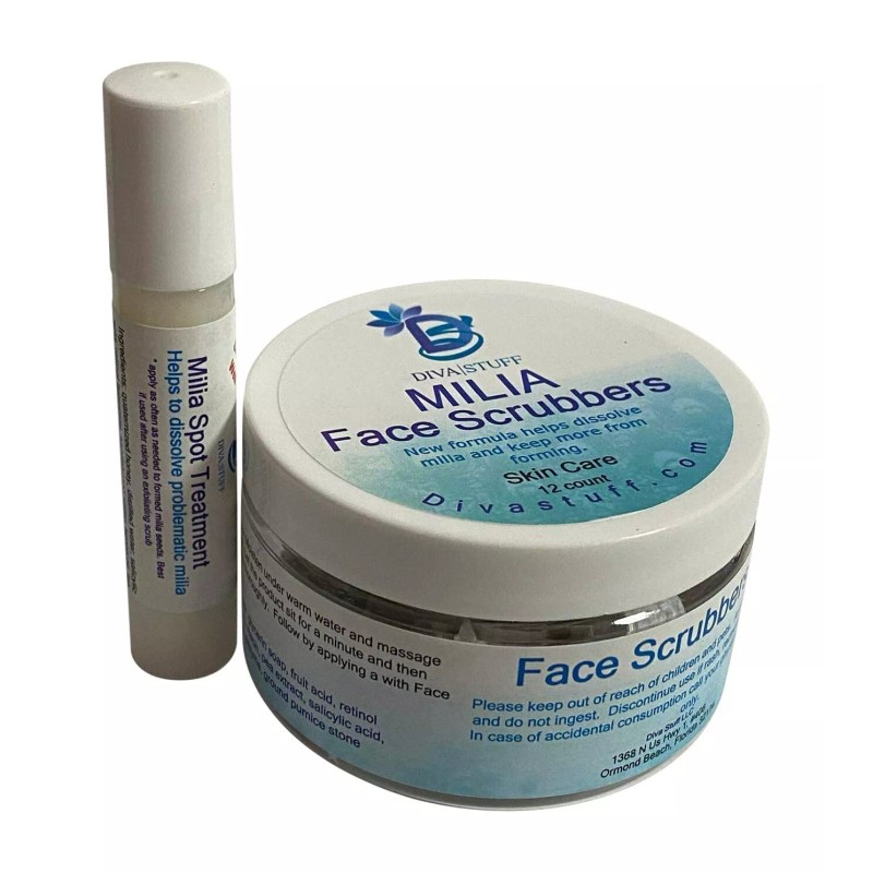 Diva Stuff Milia Spot & Scrubbies Treatment SET, With Salicylic