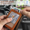 KEMISANT Men Wallet Slim Leather Wallet Card Holders for 15