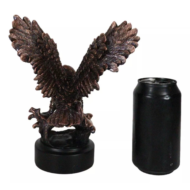 Wings Of Glory Bald Eagle Perching On Tree Bronzed Resin
