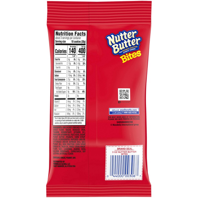 Nutter Butter Bites Peanut Butter Sandwich Cookies Big Bag, 1
