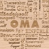 Spruchreif Breakfast board with engraving word heart "Oma", perfect gift
