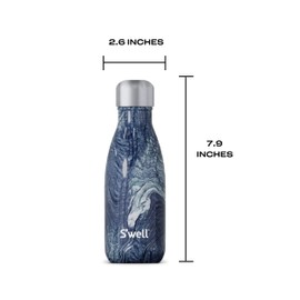 S'well Stainless Steel Water Bottle 9 Ounces Azurite Marble Triple Layered Vacuum Insulated Containers Keeps Drinks Cold for 24 Hours and Hot for 12 Perfect for On The Go