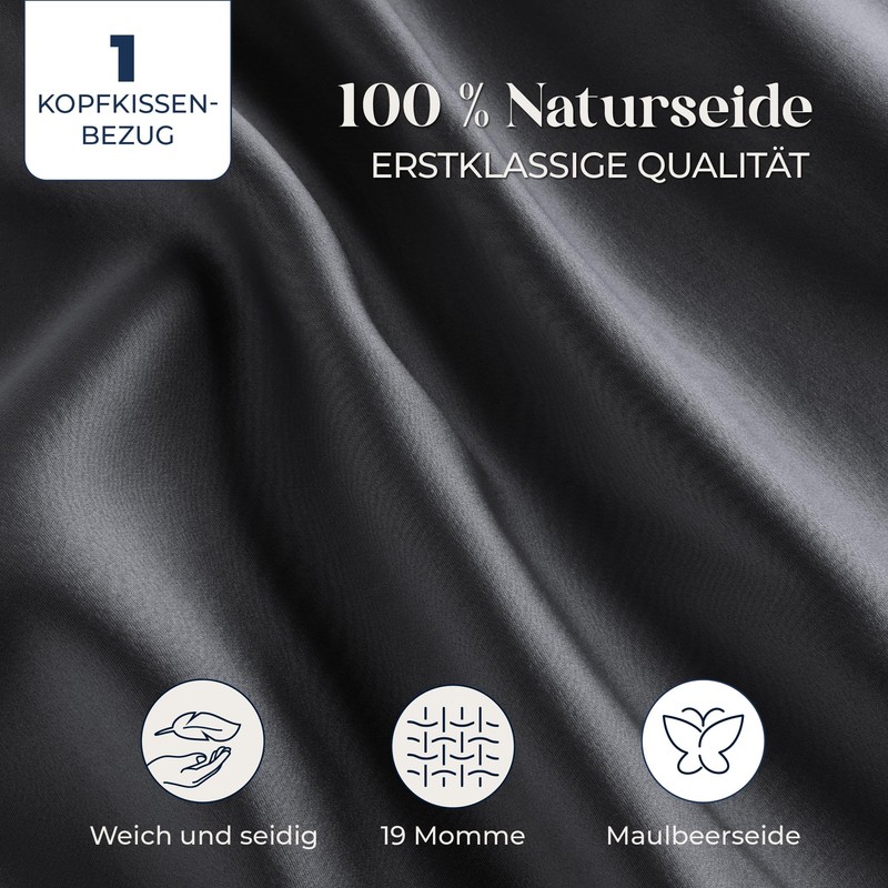 DREAMZIE Silk Pillowcase 40 x 60 cm for Hair and