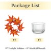 Hewory Fall Candle Holder Centerpiece: Thanksgiving Candle Holders Set of